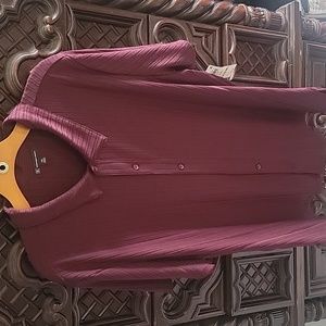 INC MEN'S NWT XXL BURGANDY DRESS SHIRT